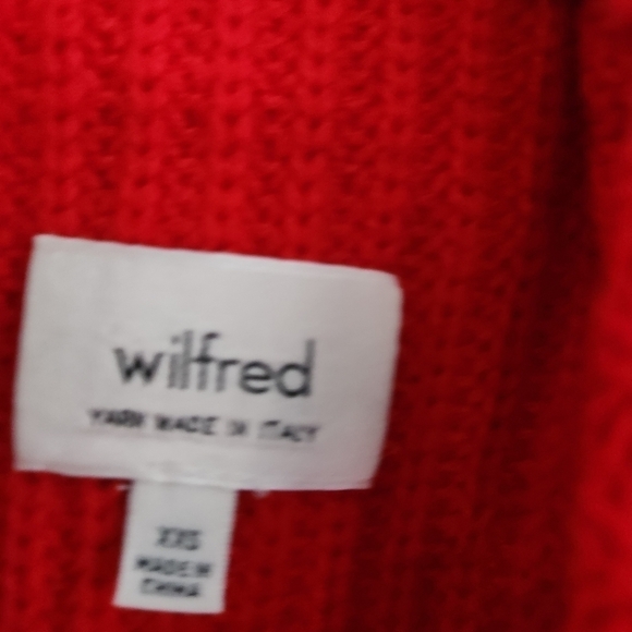 Wilfred Aritzia Red Durandal 100% Wool Sleeveless Mock Neck Tunic Sweater sz XXS - Picture 6 of 8